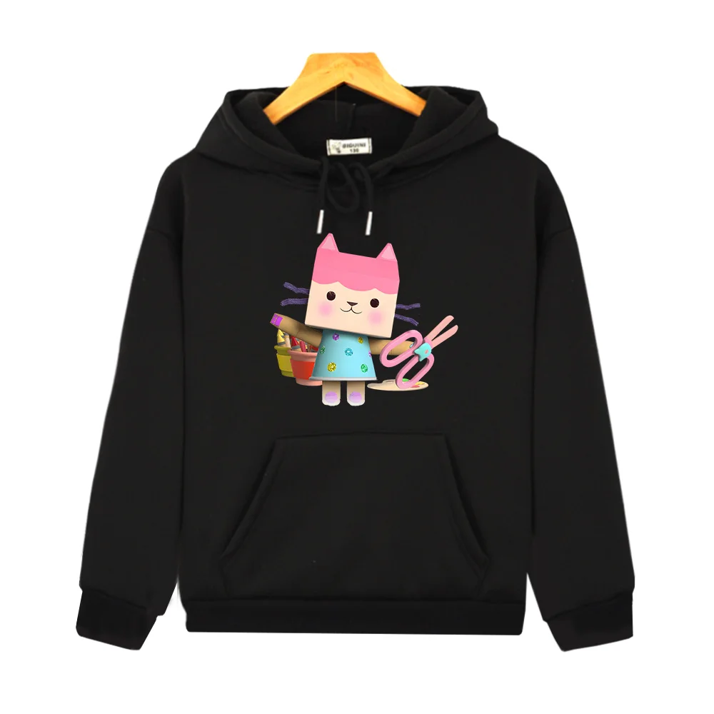 

Gabbys Dollhouse Manga Cute Hoodies Long Sleeve Children Kawaii Sweatshirts with Hooded Boys and Girls Clothing Autumn Winter