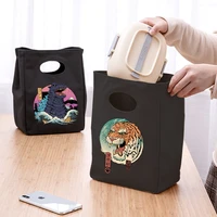 insulated lunch bag japan cat printed cooler bag thermal bag portable lunch box ice pack tote food picnic bags container tote