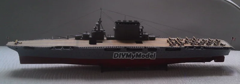 DIYMyModeI Американский авиаперевозчик Lexington в Второй мировой войне DIY Набор бумажных
