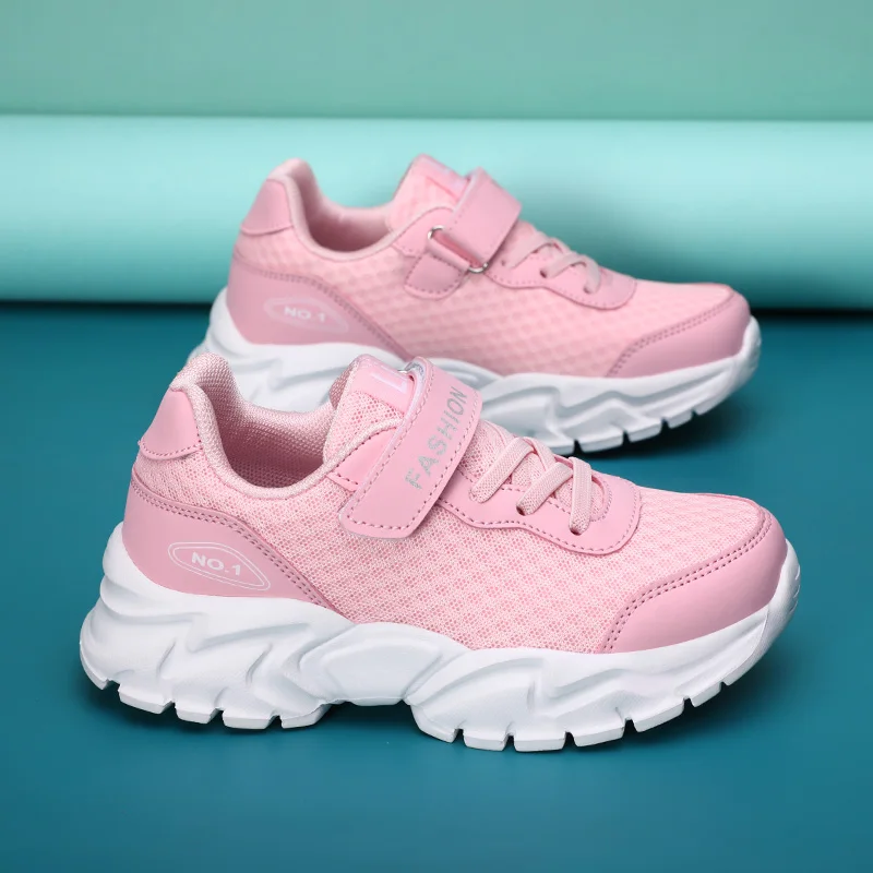 

2023 New Teenager Boy Running Shoes Breathable Kids Sport Shoe Soft Sole Children Sport Shoe Light Weight Girls Sneakers