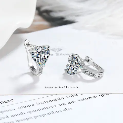 Серьги из стерлингового серебра 925 пробы, превосходная роскошь, несколько цирконов для женщин, модные ювелирные изделия, подарки, милые свадебные, помолвочные, вечерние