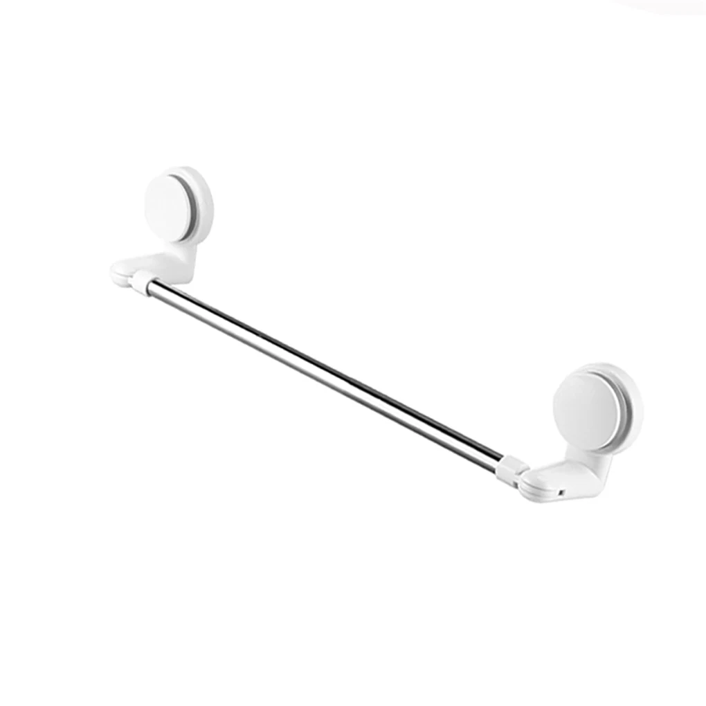 

Suction Cup Towel Bar Retractable Adjustable Storage Rack Stainless Steel Saving Space Flexible Hand Towel Holder