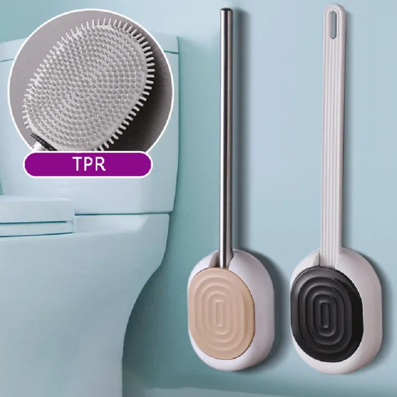 Креативная Силиконовая Щетка Для Унитаза С Мягкой Щетиной TPR Ручка Из