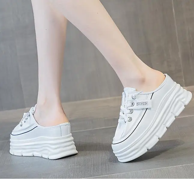 Женские босоножки на танкетке 8 см натуральная кожа повседневные сандалии