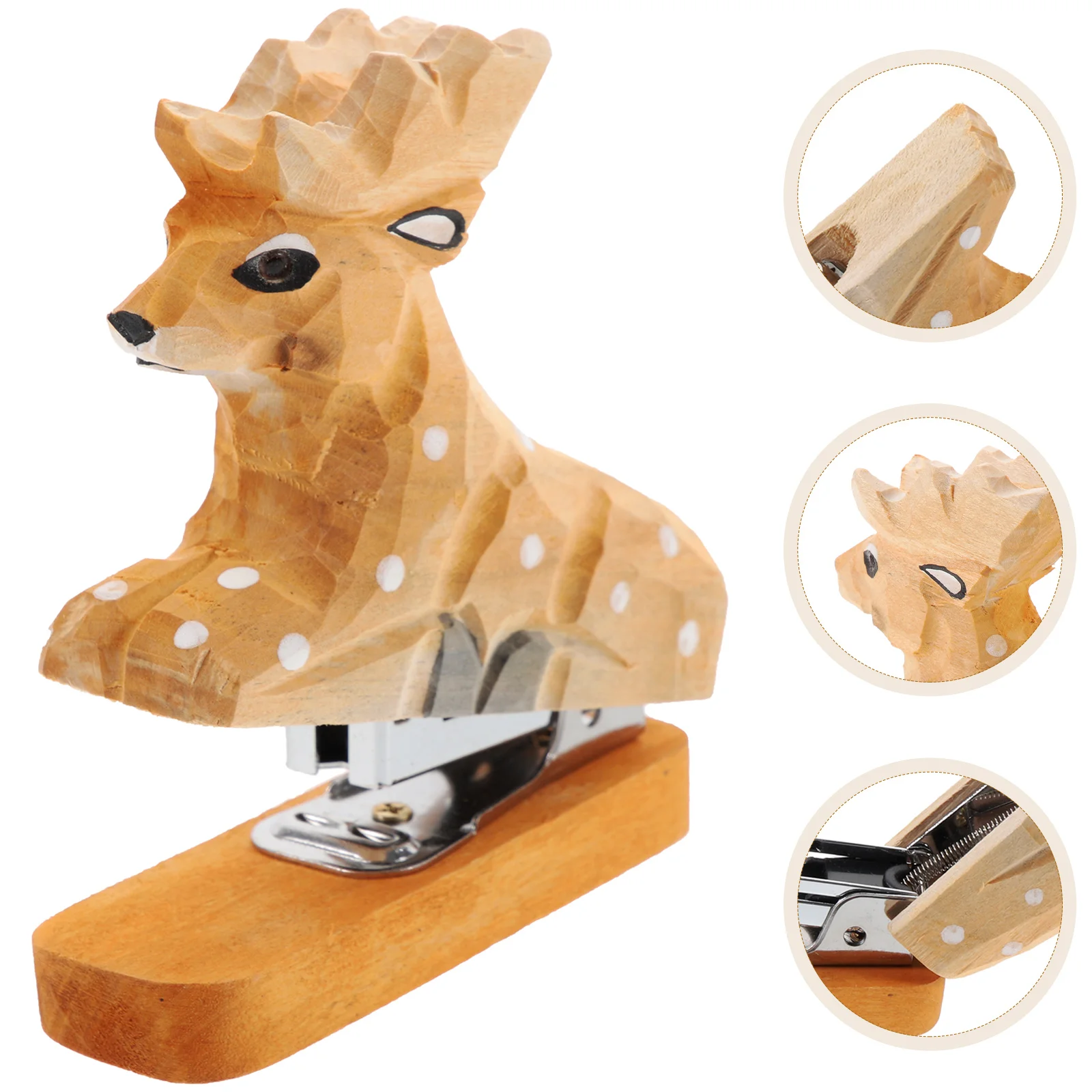 

Animal Stapler Adorable Mini Staples Portable Office Supplies Women Small Wood Funny Gifts Paper Organizer Accessories