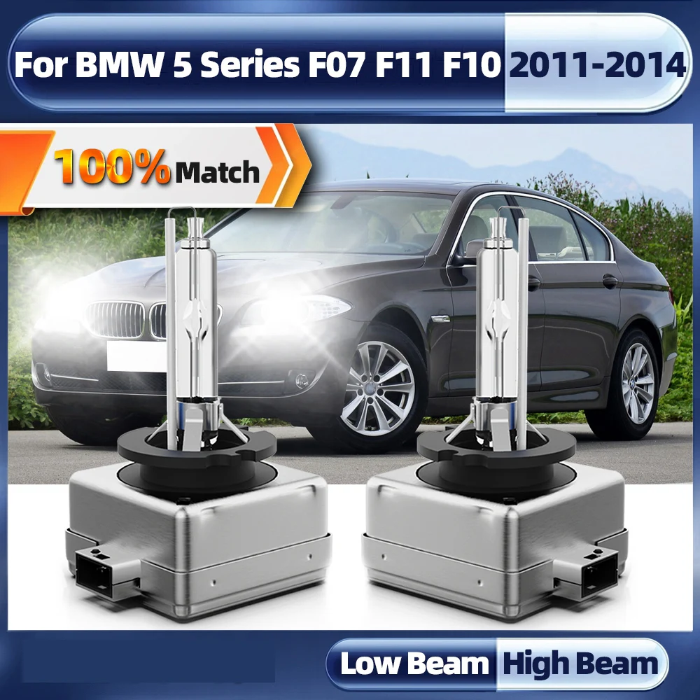 

2PCS AC 35W HID Xenon Lamp D1S 6000K Cold White Car Headlight Bulb 20000LM For BMW 5 Series F07 F11 F10 2011 2012 2013 2014