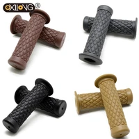 2pcspair universal handle grips 78 22mm cafe racer vintage rubber handlebar grips motorcycle accessories rubber hand grips