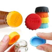 new 6pcsset reusable silicone bottle fresh keeping cap stopper for bottle soda beer cap stopper bar utensils bar accessories