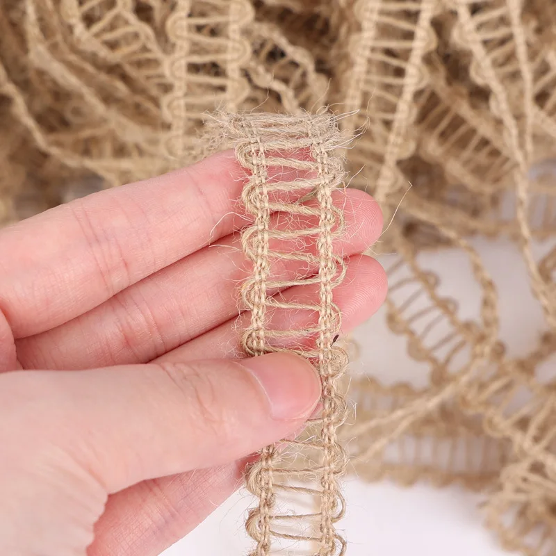 

10m Burlap Ribbon Nature Jute Rope Lace Ribbon Hemp Cord DIY Sewing Accessories Handmade Crafts Christmas Gift Wrapping supplies