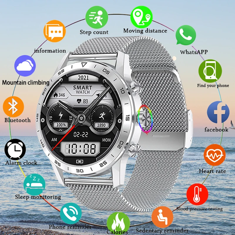 

2022 New Bluetooth Call Smart Watch Men 1.39Inch 454*454 HD AMOLED Screen ECG+PPG Rotary Button Sports Waterproof Smartwatch Ma