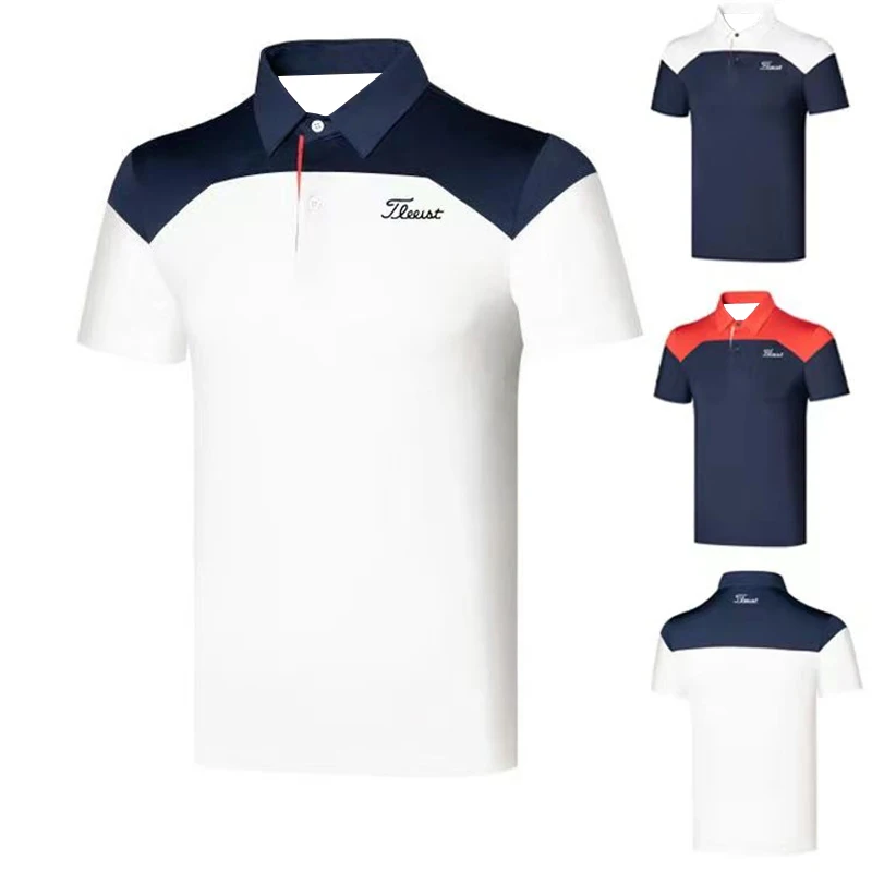 

High quality Men's Quick Dry Golf Clothes Men Outdoor Breathable Short Sleeve Sports Slim Fashion Casual Brand Tops Polo