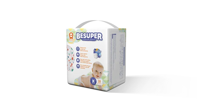 Besuper Premium Disposable Newborn Baby Pull up Pant Breathable Kids Nappies Leak Protection Easily Absorbent Children Pants 3