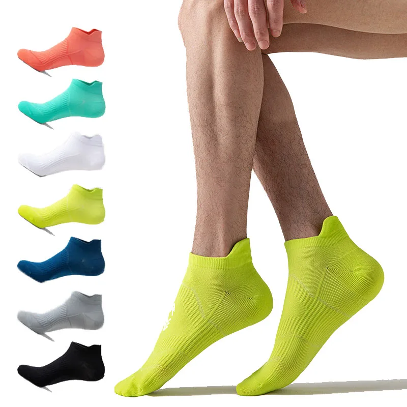 Sports Running Socks Men/Women Thin Breathable Athletic Marathon Fitness Sweat-absorbent Non-slip Short Low Cut Ankle Socks