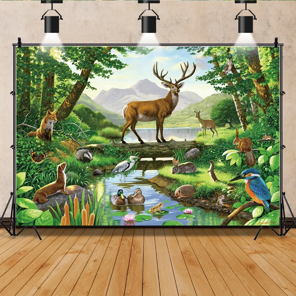 Фон для фотосъемки с изображением золотого Креста и богов |