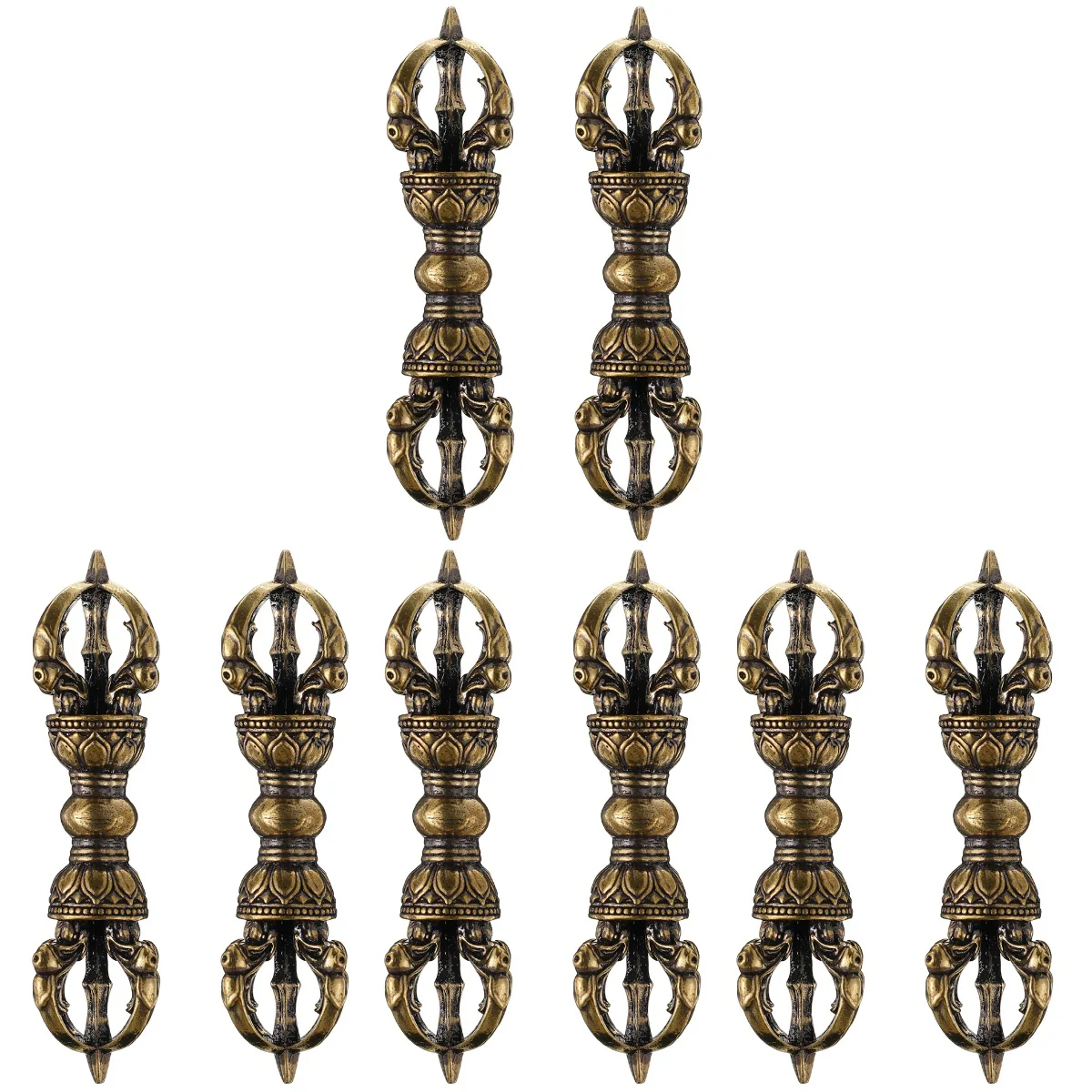 

8 Pcs Vajra Pestle Household Brass Crafts Mini Adornment Vintage Decor Home Accessories