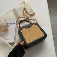 2022 summer new niche design lafite woven bag personalized ins shoulder bag simple messenger handbag