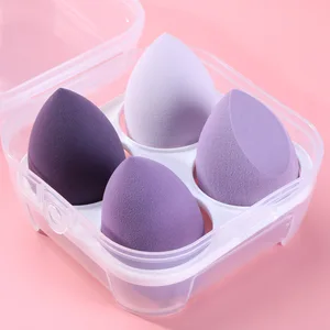 Imported 4pcs Makeup Sponge Powder Puff Dry and Wet Combined Beauty Cosmetic Ball Foundation Powder Puff Beve