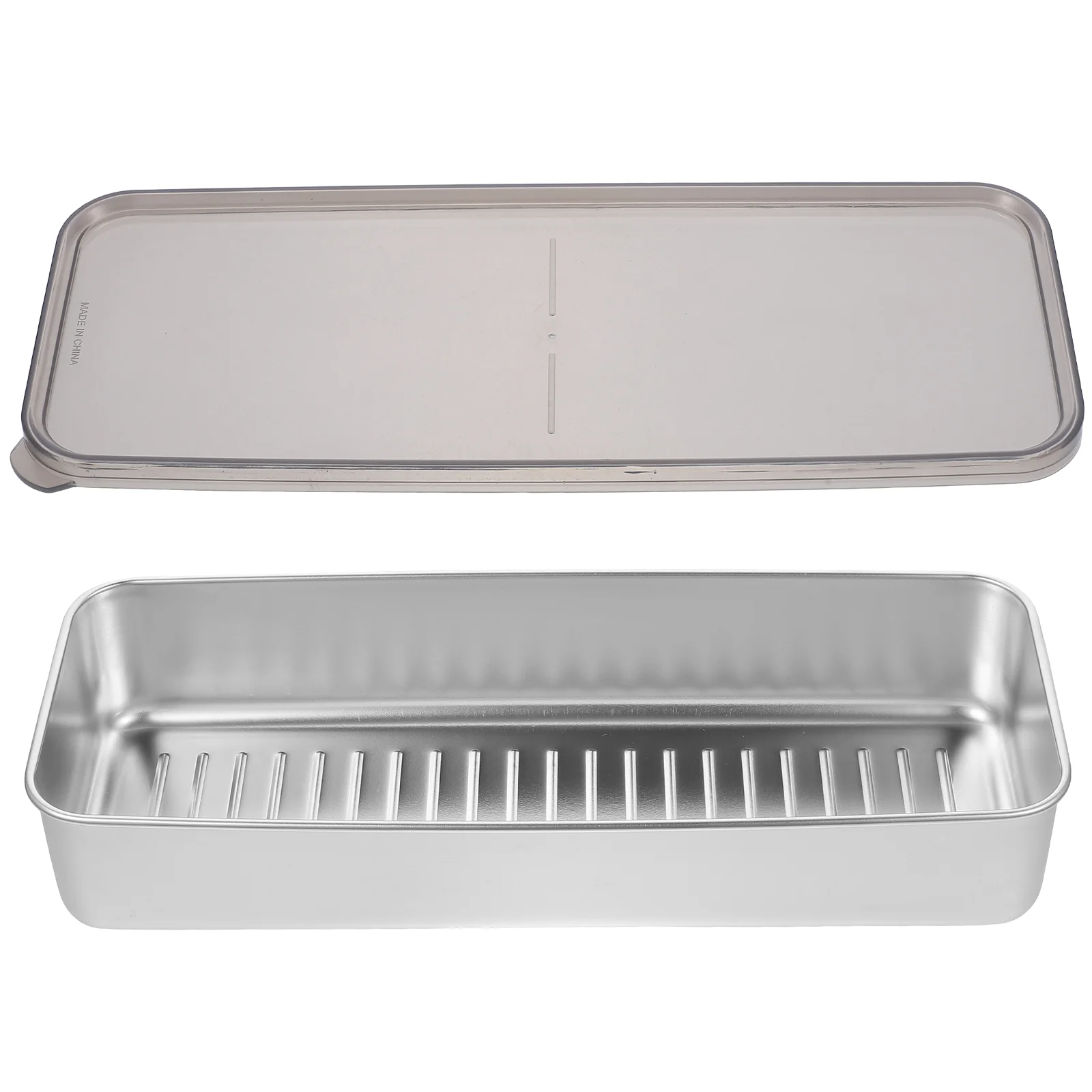 

Stainless Steel Crisper Food Container Bacon Keeper Saver Storage Containers For Fridge Refrigerator Meat