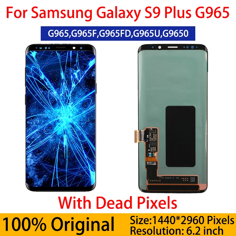 

Original lcd For SAMSUNG Galaxy Display S9 S9 Plus G960 G965 With Defect LCD Display with Touch Screen Frame Digitizer Assembly