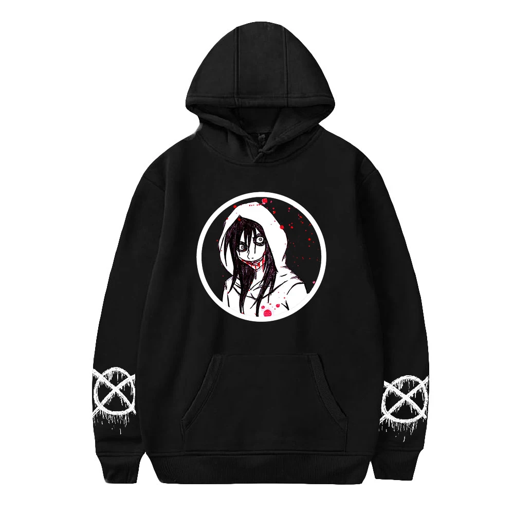 Мужская толстовка с капюшоном новая жуткая принтом пасты осенне-зимние