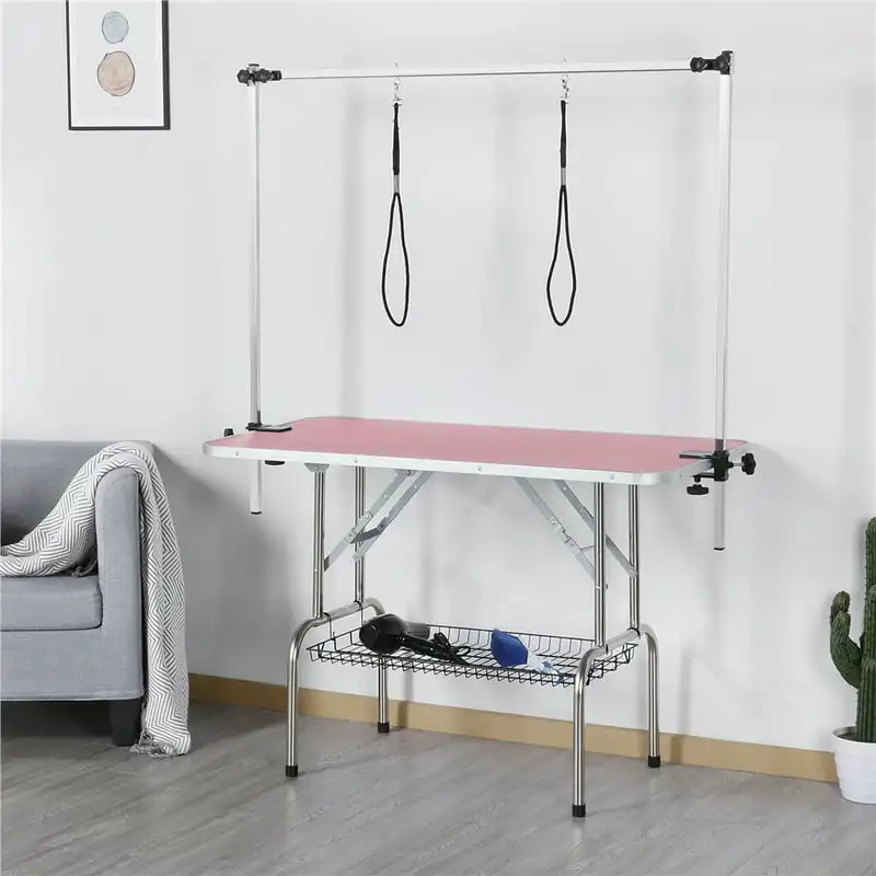 

Adjustable Foldable Pet Grooming Table, Black