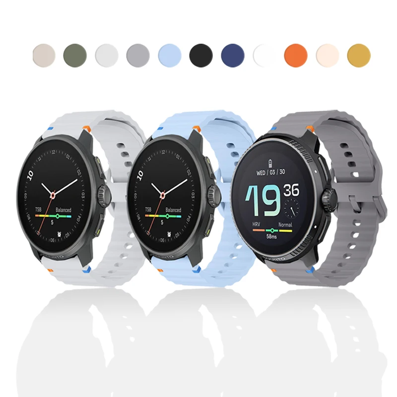 20mm 22mm Silicone Watch Strap for Suunto Race/Race S Sports Wristband 9 Peak Pro/Suunto5/Vertical/3 Fitness