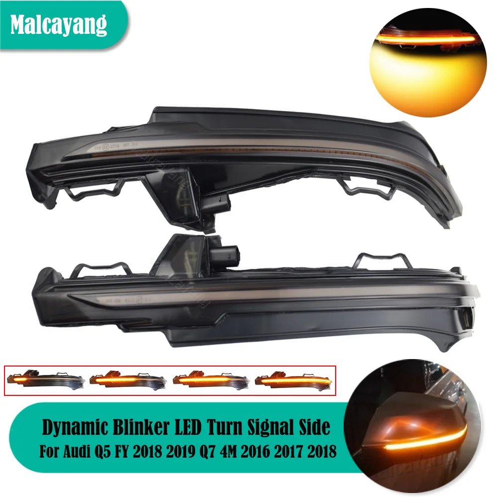 

Car Accessories For Audi Q5 FY 2018 2019 Q7 4M 2016-2018 LED Dynamic Turn Signal Blinker Sequential Side Mirror Indicator Light