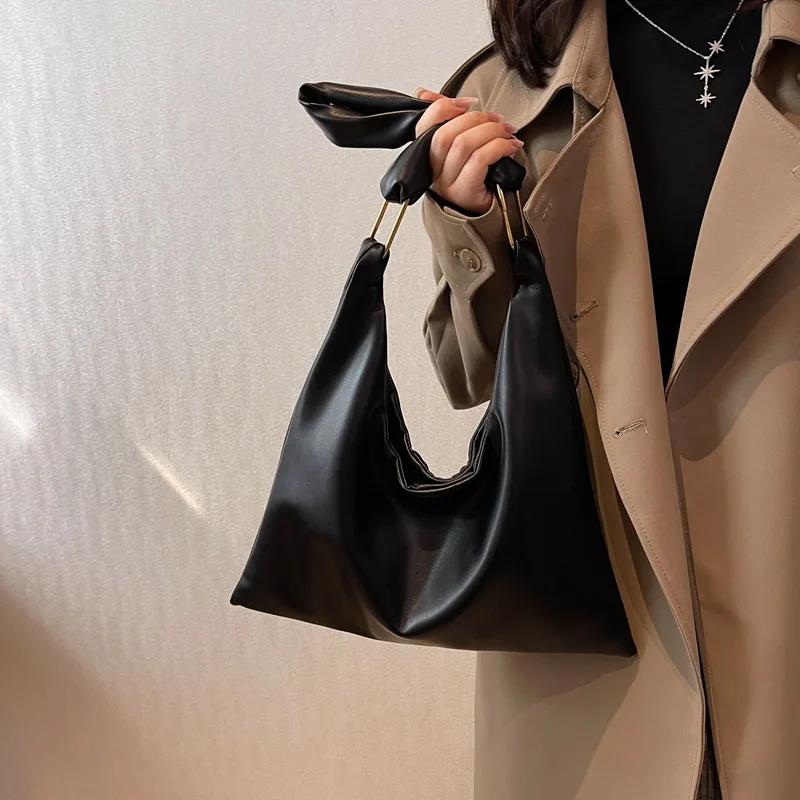 Fashion Exquisite Shopping Bag Retro Casual Women Totes Shoulder Bags Female Leather Solid Color Handbag for Women 2023 Spring
