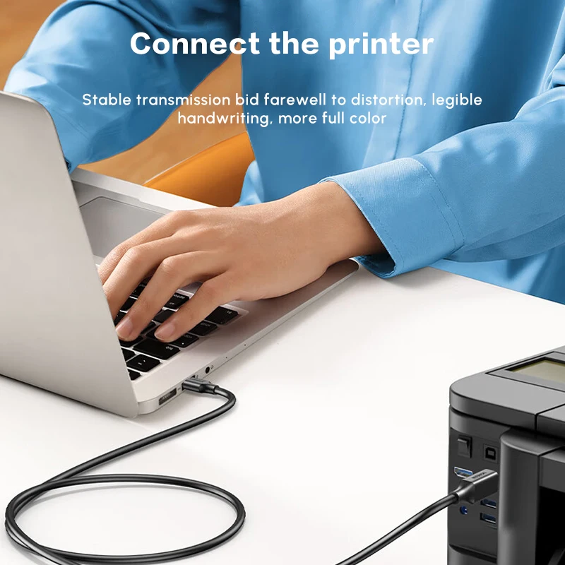 Фото Кабель UGREEN USB 3.0 для принтера, USB A-B, никелированный, высокоскоростной кабель USB B-C для принтера №4