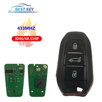 best key smartcar remote control key for peugeot 208 308 3008 508 5008 citroen c4 c4l ds4 ds5 4a id46 chip 434mhz keyless entry