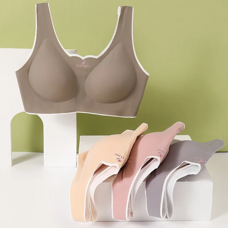 

Breathable Seamless Women Underwear Ladies Sexy Push Up Bralette Pad Vest No Steel Ring Sports Beauty Back Bra