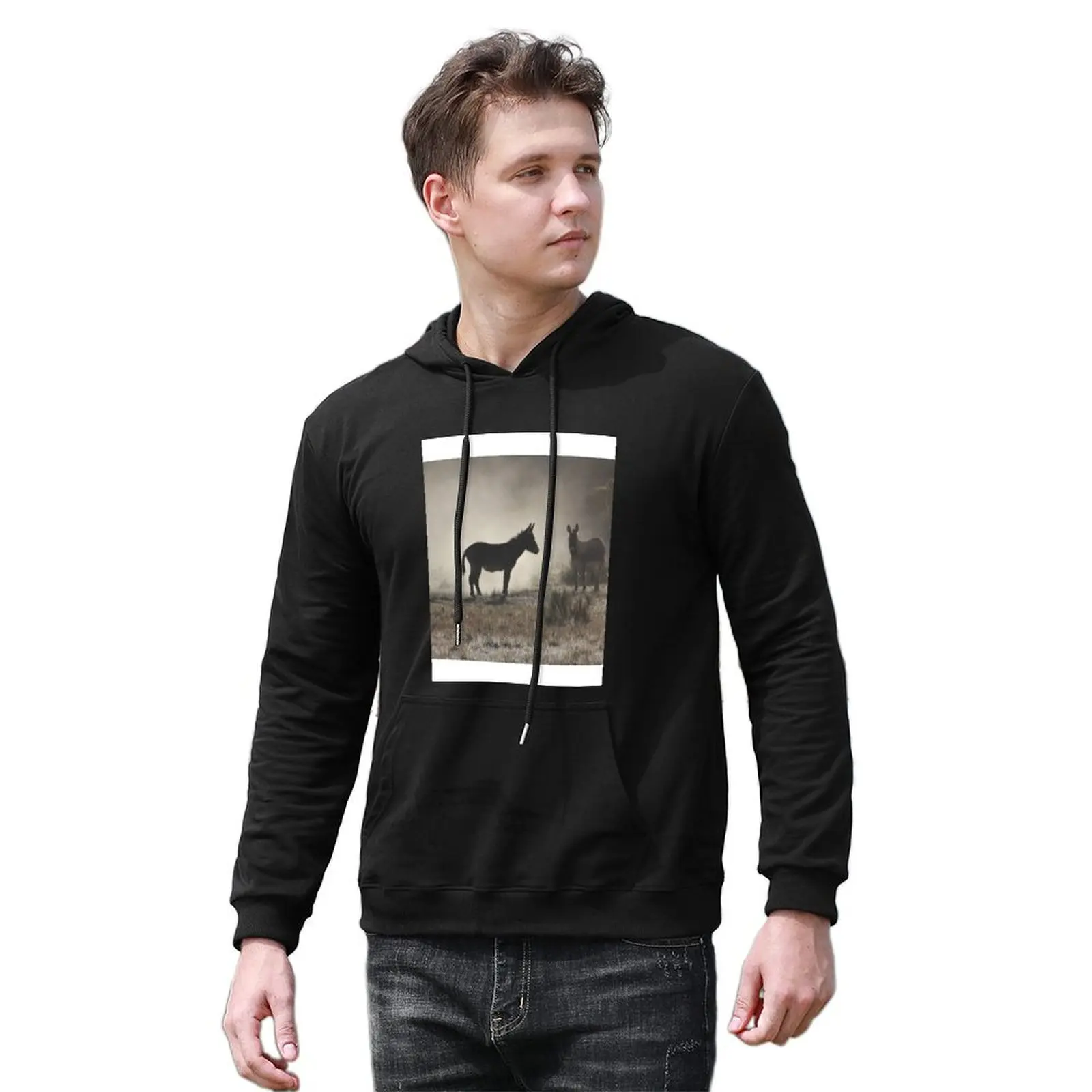 Пуловер с капюшоном Burros мужская дизайнерская одежда рубашка модная блузка