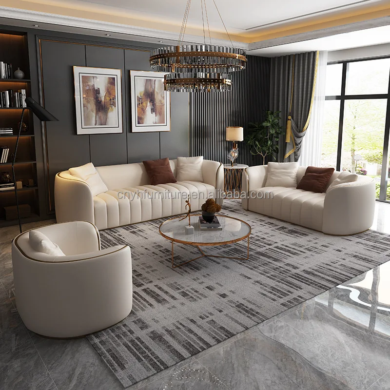 Диван итальянский роскошный современный кожаный педикюр-en-media-lun серый