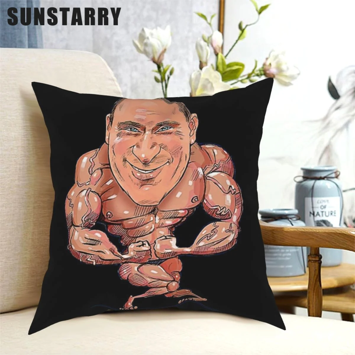 

Vladimir Putin Throw Pillow Cushion Cover Decorative Polyester Pillow Case Home Sofa Bed Decor 45x45cm Funda Cojin Cojines