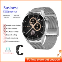 mens watches dt3 max smart watch mens wristwatch nfc wireless charging smartwatch gps fitness tracker voice assistant bracelet