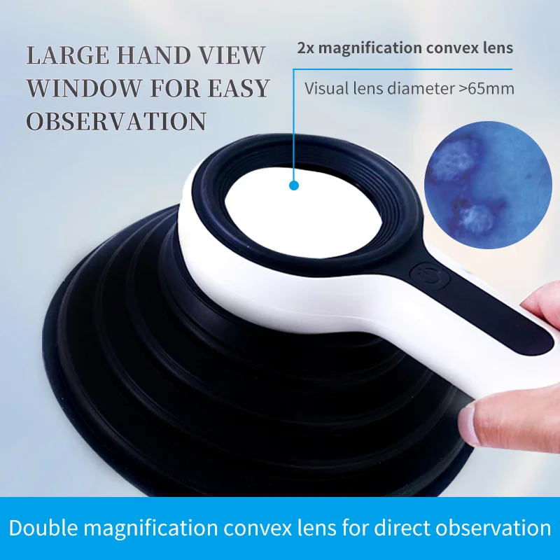 Ручной УФ-анализатор кожи лица деревянная лампа для анализа увеличительное