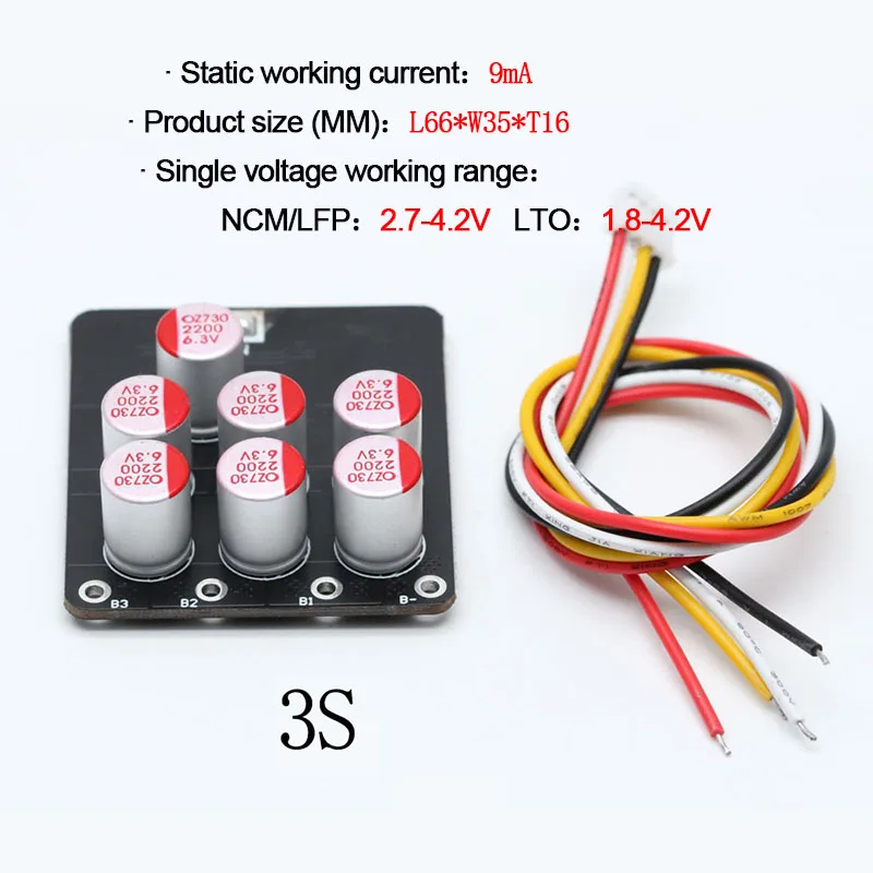 BMS 3S 4S 6S 7S 8S 9S-21S Balance Li-Ion Lifepo4 LTO литиевая батарея 1A 3A 5A 6A емкостный активный