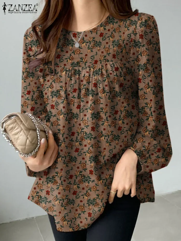 Женская блузка с цветочным принтом