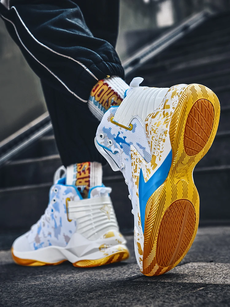 Brand Professional Men's Basketball Shoes Basketball Sneakers Anti-skid High-top Couple Breathable Man Basketball Boots