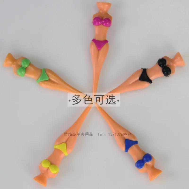 

Женские пластиковые тройники для гольфа, аксессуары, 6 шт./упаковка, размер 78 мм, сексуальные бикини, тройники, подарок, новейший дизайн, плас...