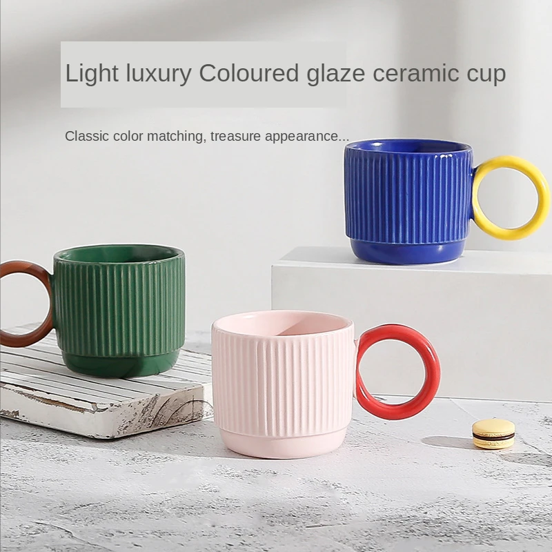 

Классическая цветная глазурованная кружка, оригинальные керамические чашки, набор кофейных чашек, милые кружки, бесплатная доставка, кружка для чая, посуда для напитков, подарок для пары