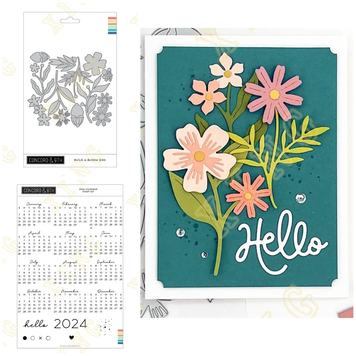 

2023 Newest Build-a-Bloom Metal Cutting Dies Clear Stamps Scrapbooking Make Photo Album Card DIY Paper Embossing Craft Supplies