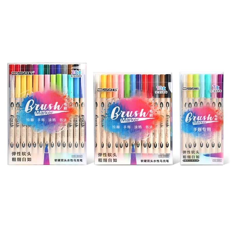 

6/12/24 Colors Double-head Water-based Marker Graffiti Pen Student Marker Office Light Highlighter Pen Painting Pen