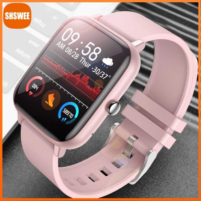 

2022 Fashion Ladies Smart Watch Full Screen Touch Bluetooth Call IP67 Waterproof Heart Rate Monitoring Sports for Xiaomi Huawei