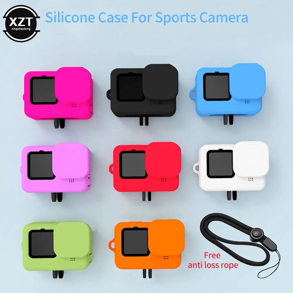 Soft Silicone Case Lens Cap Cover Protector Shell For GoPro 9 /Hero 10 Camera Frame Wrist Strap Screen Lens cover Accessories