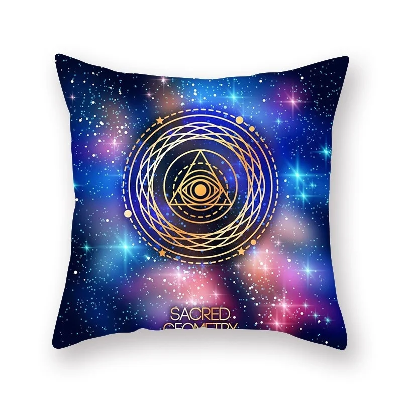 

Мандала, искусственная Полиэстеровая подушка для дивана, кровати, поясная подушка, чехол, чехол 45*45 см, подушка, чехол