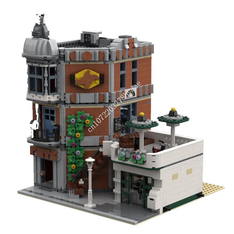 

2107PCS MOC Modular Truck Bar & Pet Shop City street view Model Building Blocks Technology Bricks Creative Assembly Toys Gifts