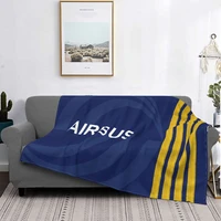 airbus fighter pilot blanket soft fleece autumn warm flannel aviation airplane throw blankets for sofa office bedroom quilt