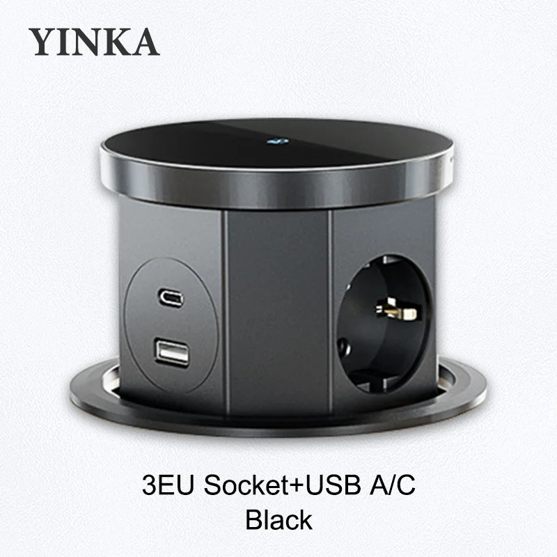 

YINKA выдвижная настольная розетка с беспроводной зарядкой