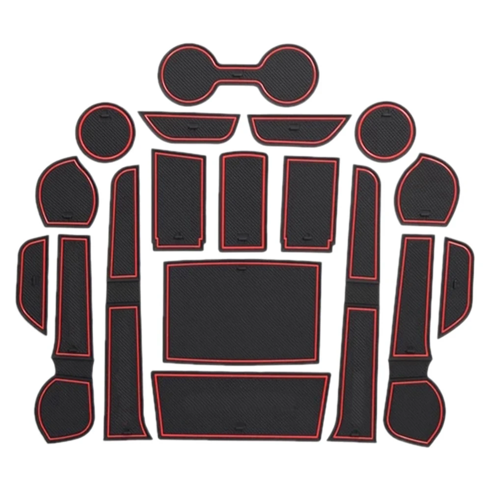 

1 Набор/18 шт. нескользящий коврик для подлокотников и ящиков, коврик для хранения, внутренние подстаканники, Нескользящие Коврики для Toyota HILUX...